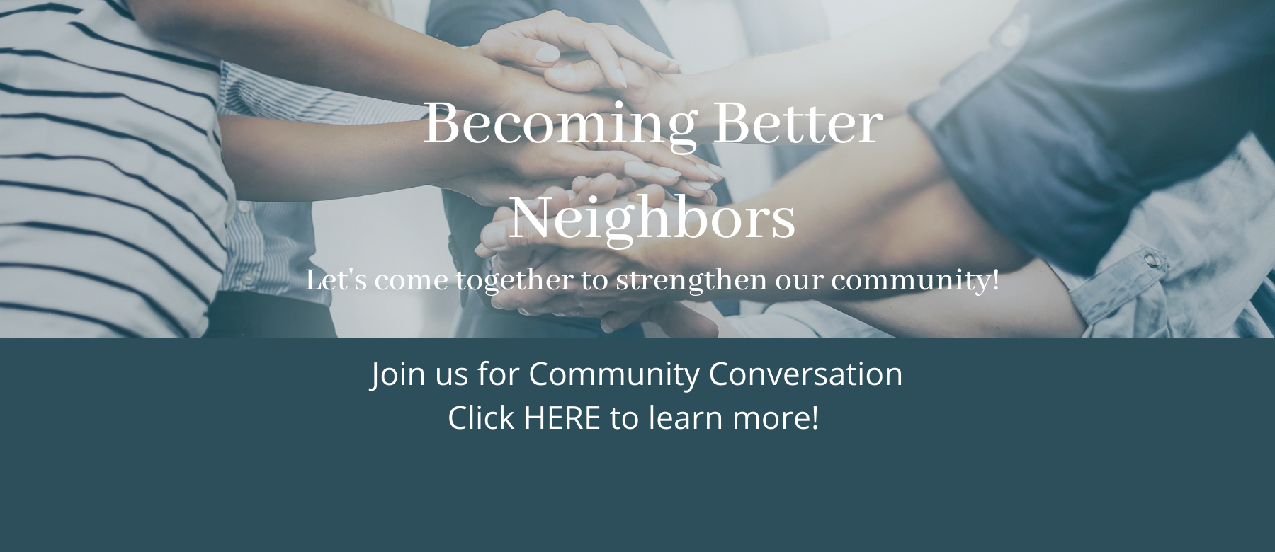 Becoming Better Neighbors